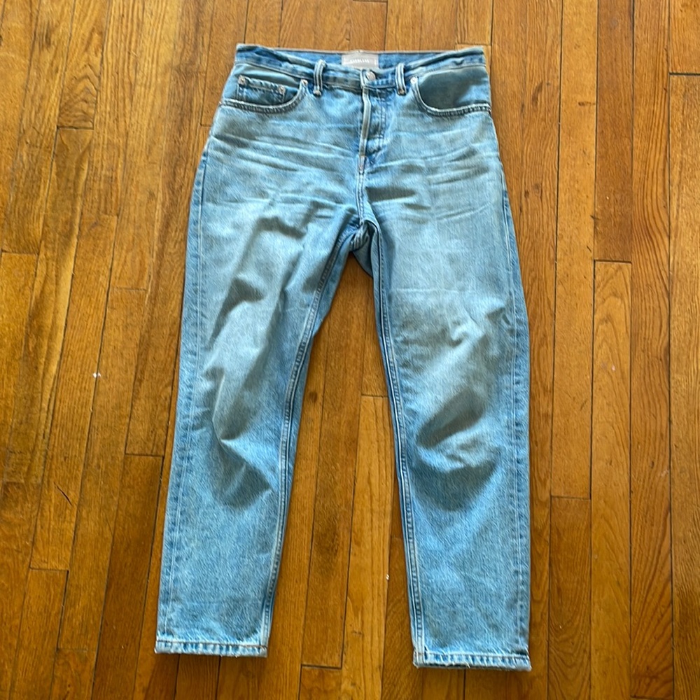 Everlane boyfriend jeans, light wash